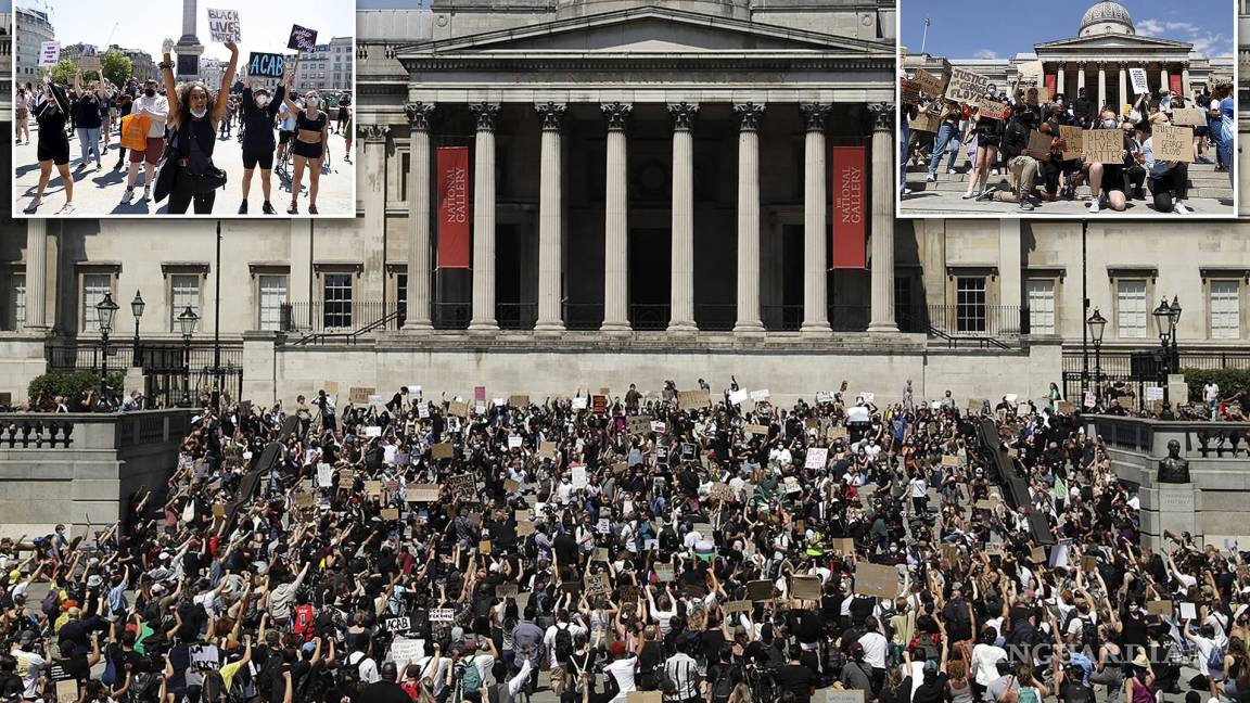 Miles de personas protestan en Reino Unido en respaldo al movimiento Black Lives Matter