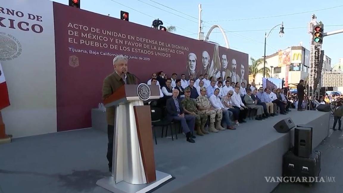 $!Acataremos compromisos migratorios con EU, pero respetando derechos humanos: AMLO