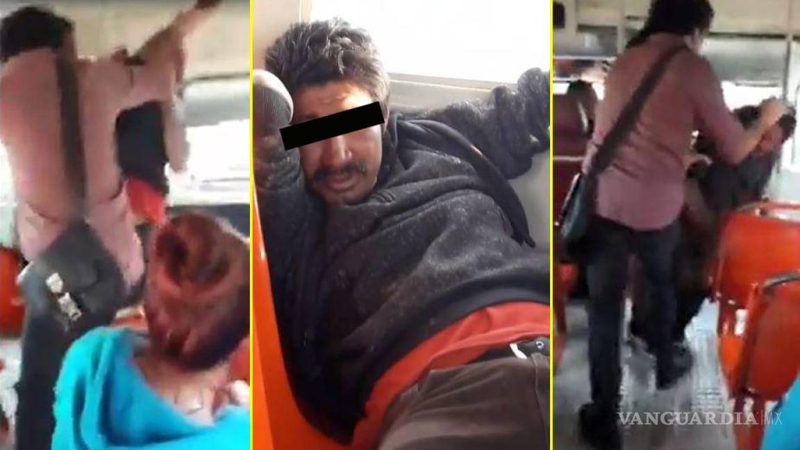 Captan a individuo acosando a una mujer en un autobús Torreón-Lerdo