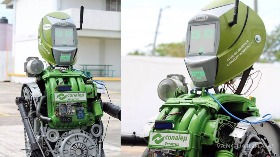 Estudiantes de Conalep de Veracruz crean robot para aplicar protocolos antiCOVID al regreso de clases presenciales
