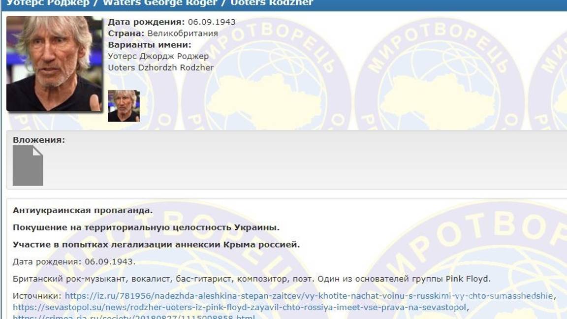 $!Roger Waters es catalogado como 'enemigo nacional' y 'criminal' en Ucrania