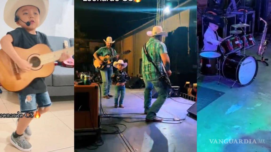 De Monterrey para el mundo: Leonardo, niño de 3 años, se hace viral por su pasión a la música norteña (VIDEO)