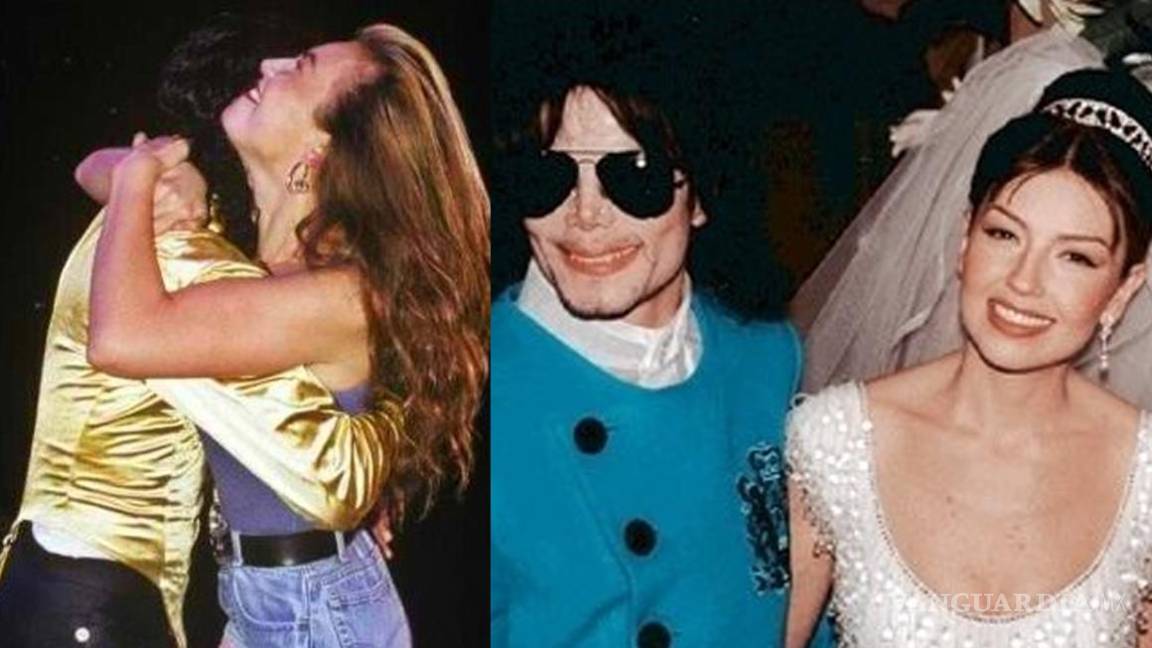 El día que Thalía irrumpió en concierto de Michael Jackson... burló la seguridad para abrazarlo y años después lo invitó a su boda con Tommy Motola (video)