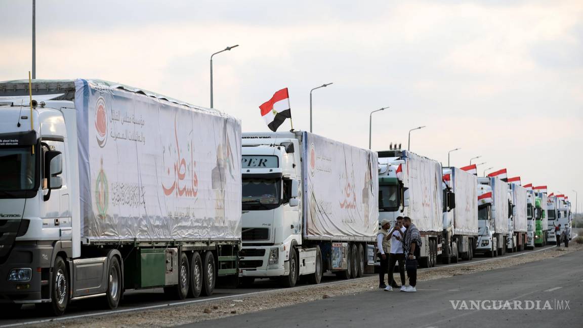 Ingresa un tercer convoy a Gaza con ayuda humanitaria para los palestinos