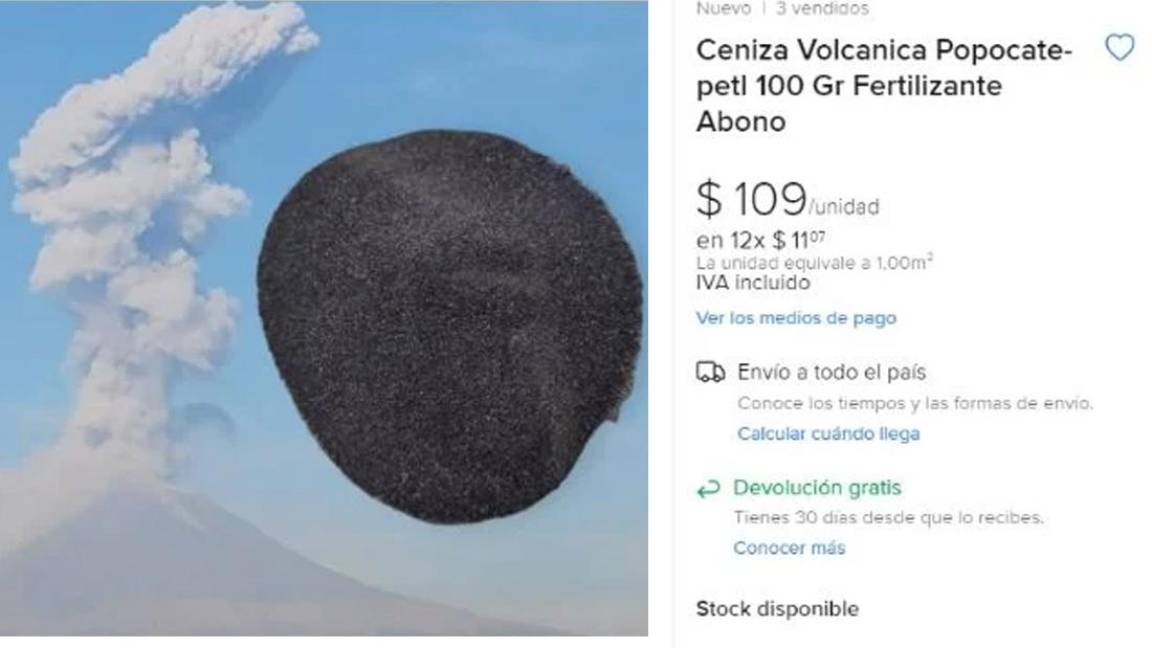 ¿Cenizas del Popocatépetl en venta?... en cuánto se vende el kilo y para qué se utiliza