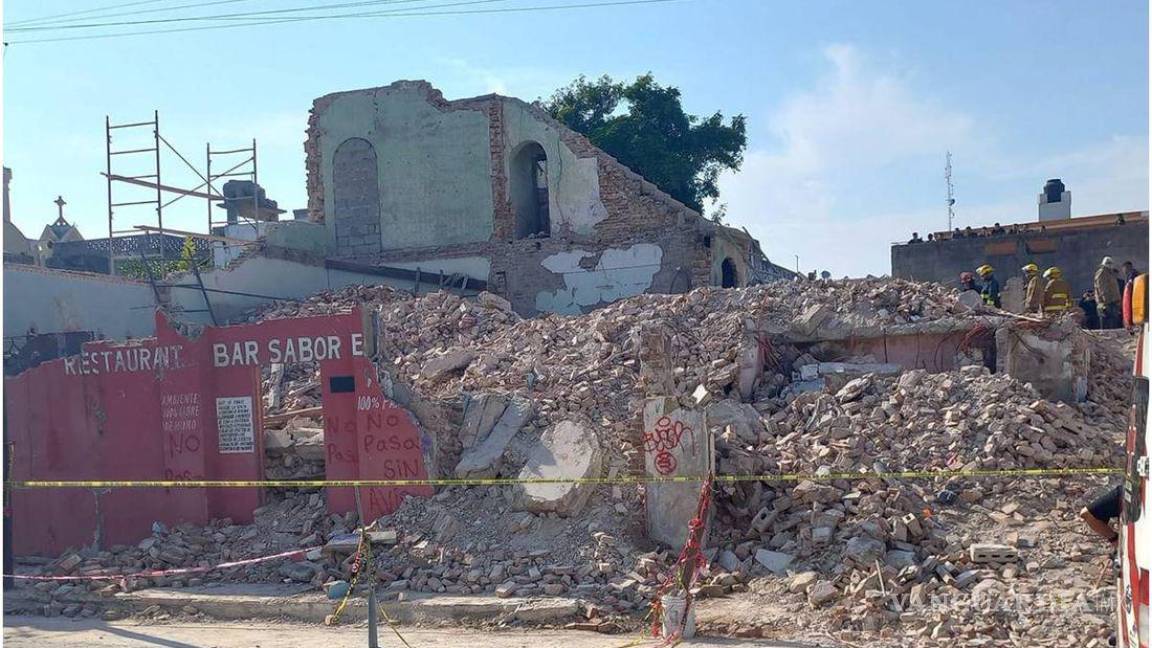 Colapsa edificio en Tampico que era demolido y fallecen dos trabajadores