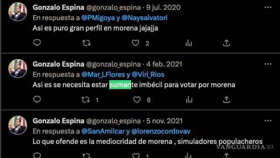 $!Hay que ser imbécil para votar por Morena, dijo Gonzalo Espina... ahora va con Sheinbaum