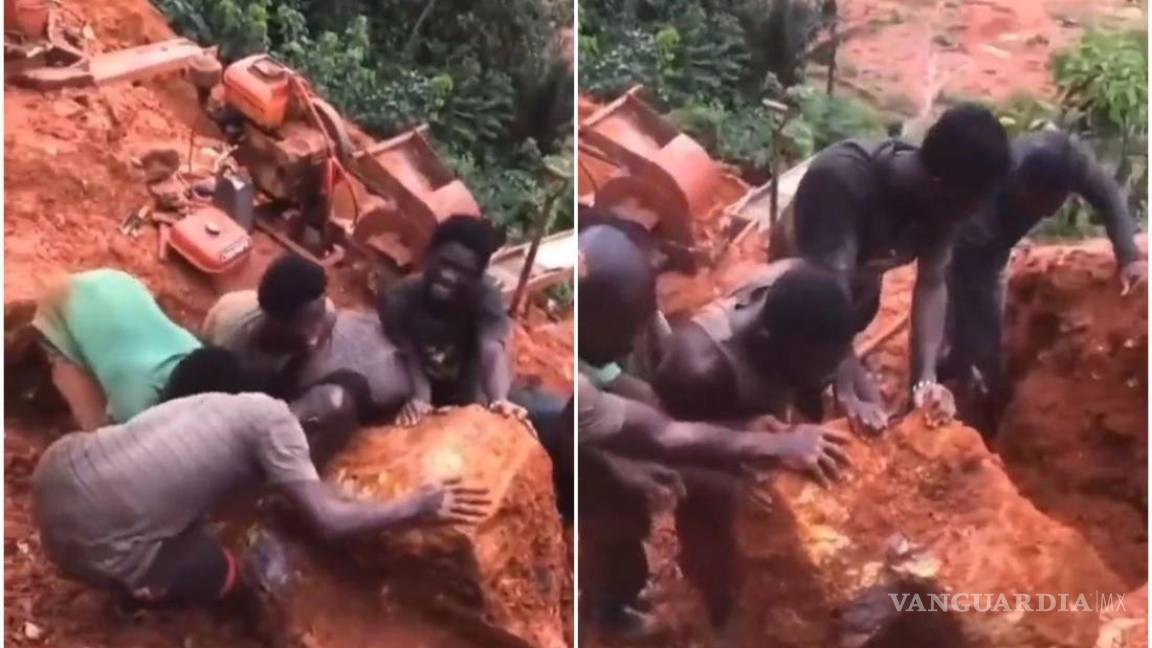 Encuentran jóvenes mineros la pepita de oro más grande en la historia de Ghana