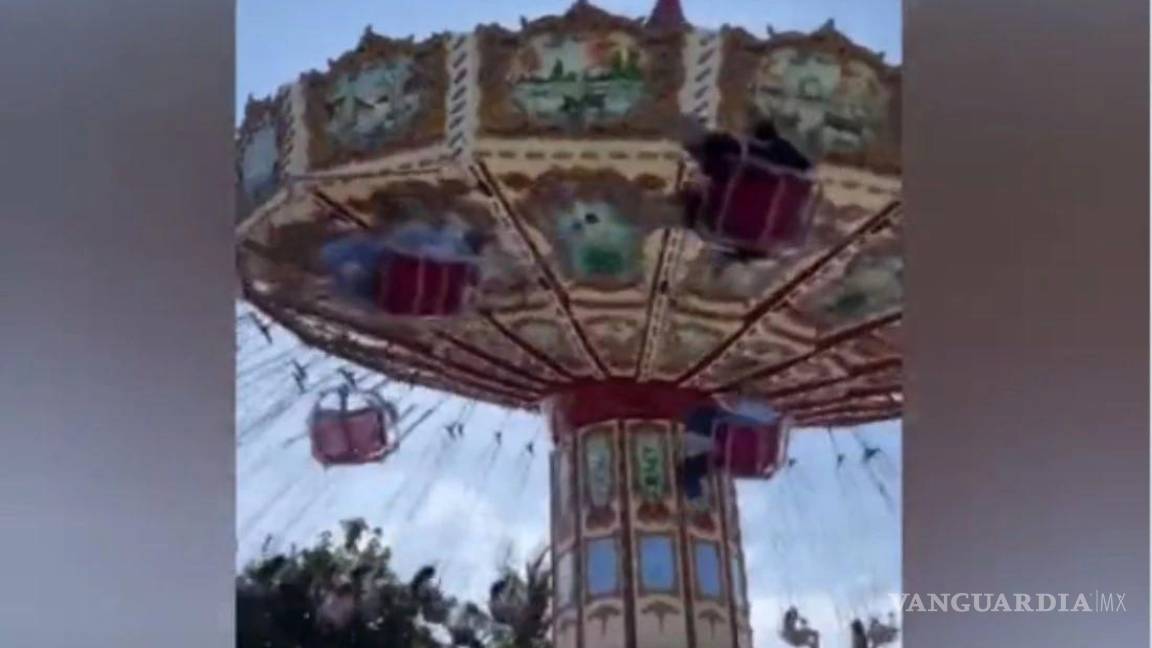 Video: mujer sale disparada de juego de ‘sillas voladoras’ en parque de Brasil