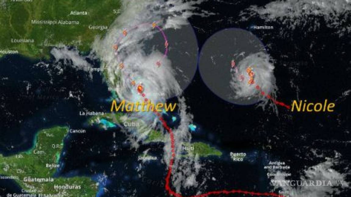 Tormenta Nicole se fortalece a huracán mientras Matthew se acerca a Florida