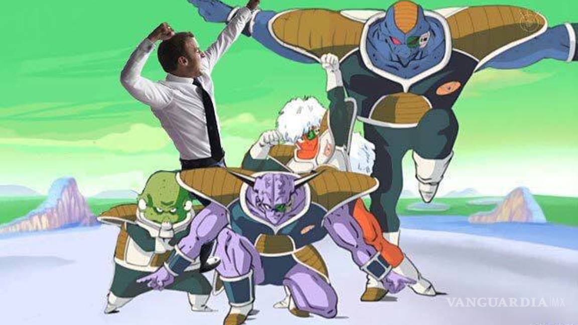 $!¿Recuerdan la foto de Macron festejando un gol de Francia? El internet se encargó de 'tunearla'