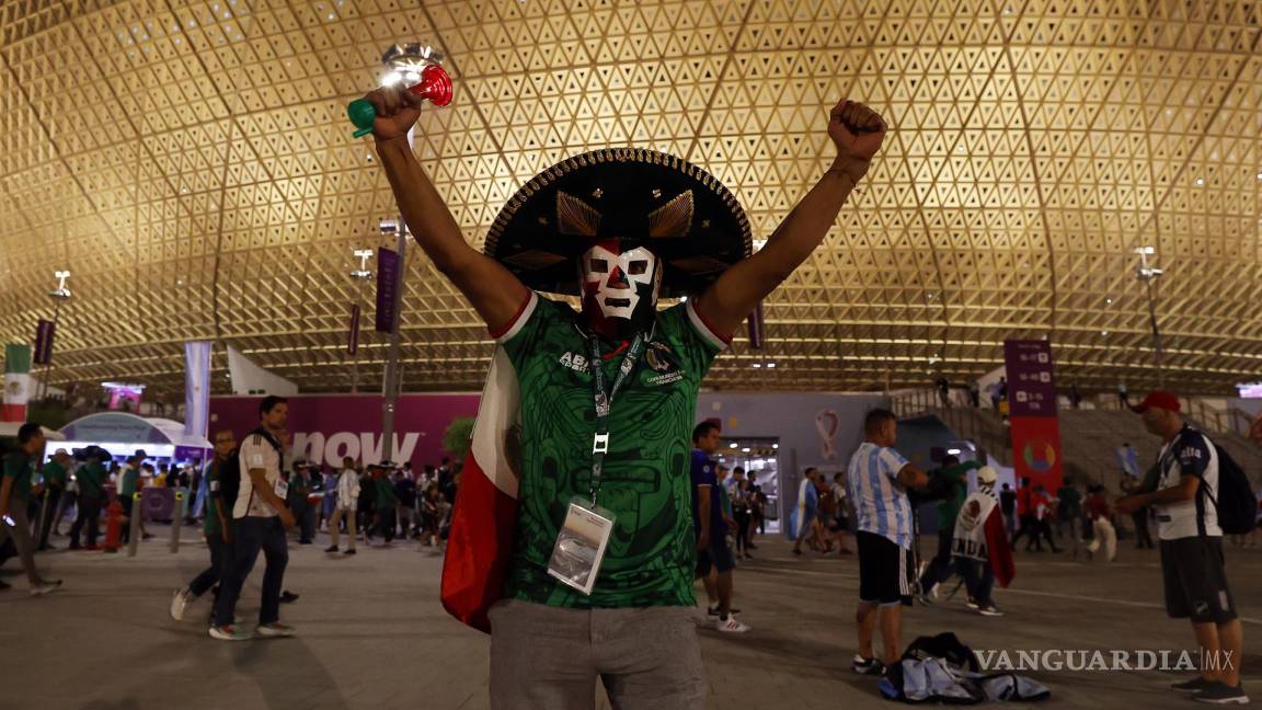 ¡Ya están listos! Así llegan los aficionados al Estadio Lusail para el Argentina vs México