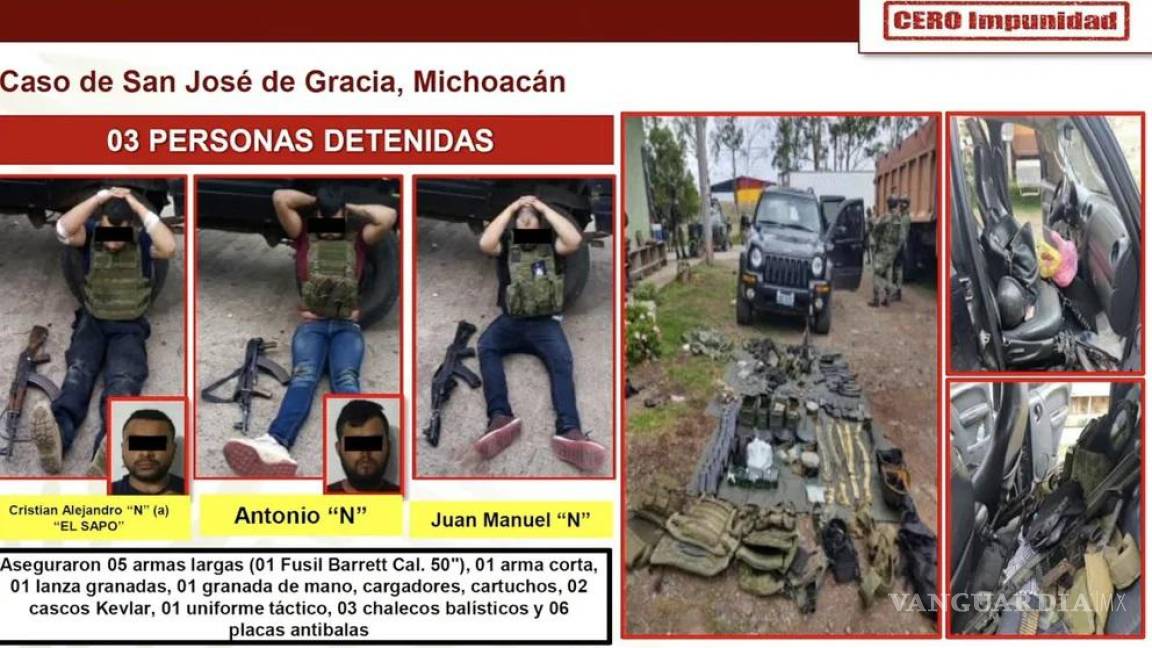 $!Caen dos involucrados en la masacre de San José de Gracia en Michoacán, dónde desaparecieron los cuerpos