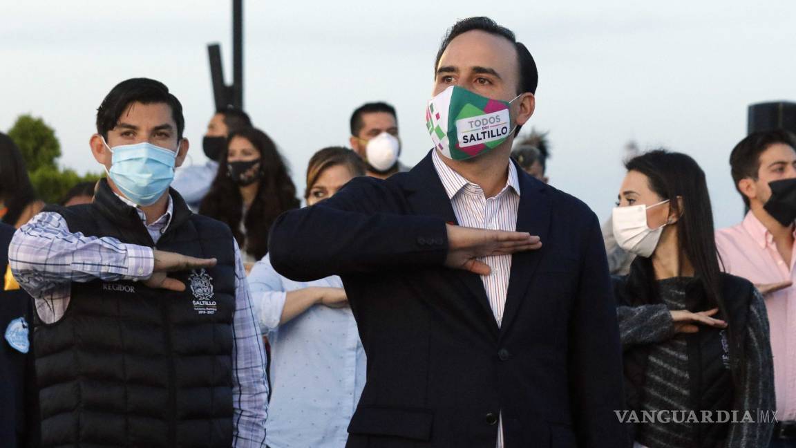 $!Con la Sana Distancia festejan los 443 años de Saltillo