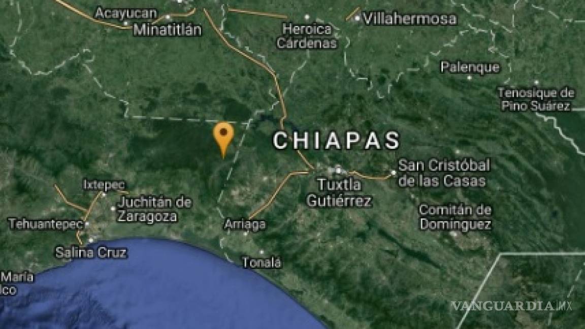Reportan sismo de 5.7 con epicentro en Chiapas