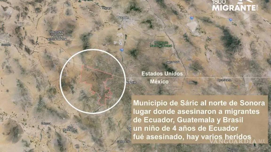 $!El ataque ocurrido se produjo en el camino entre los municipios de Altar y Sáric, a 50 kilómetros de la frontera estadounidense
