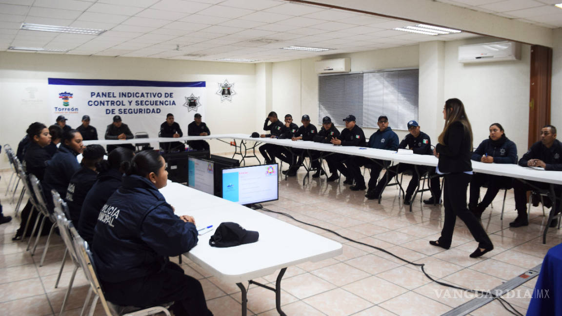 Policías de Torreón inician curso de Derechos Humanos y Uso de la Fuerza Legítima