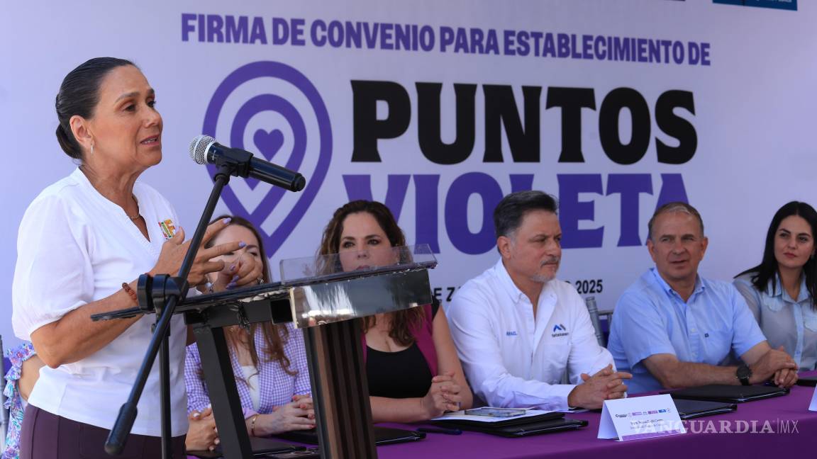 $!Liliana Salinas Valdés subrayó que los Puntos Violeta permiten a las mujeres acceder a atención inmediata ante situaciones de violencia en su entorno laboral o comunitario.