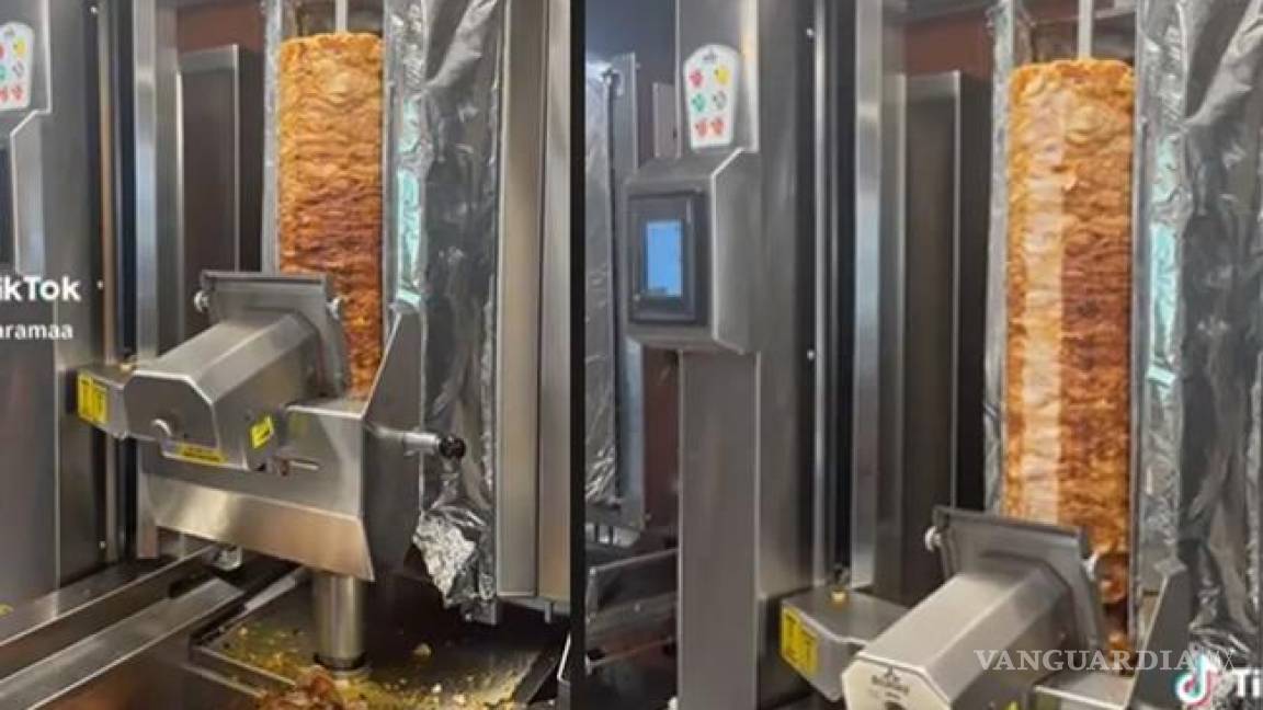 ¿Adiós a los taqueros?... crean máquina que corta el trompo de pastor; causa indignación