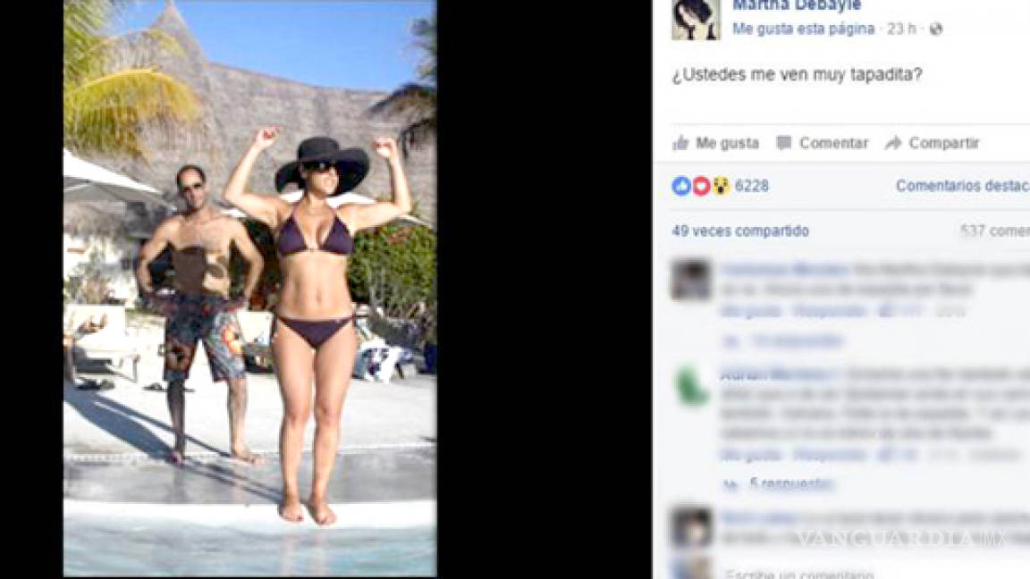 Martha Debayle muestra su figura en bikini