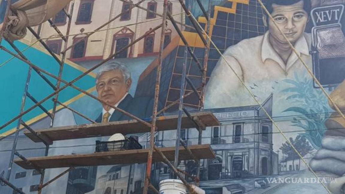 Inmortalizan a AMLO en mural de Tabasco