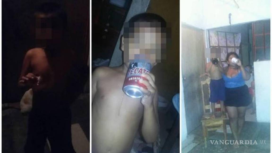 Causa indignación en redes tras publicar fotos de su hijo con cigarro y alcohol