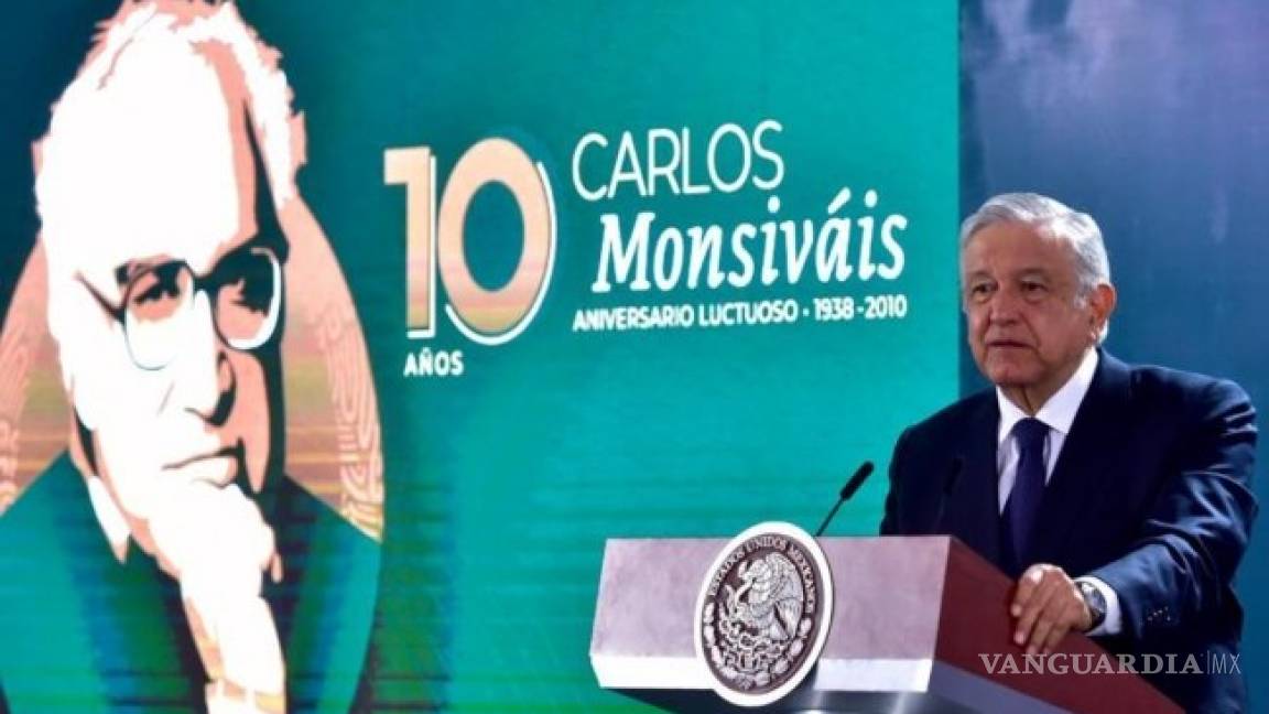 AMLO recuerda a Carlos Monsiváis; anuncia programa conmemorativos