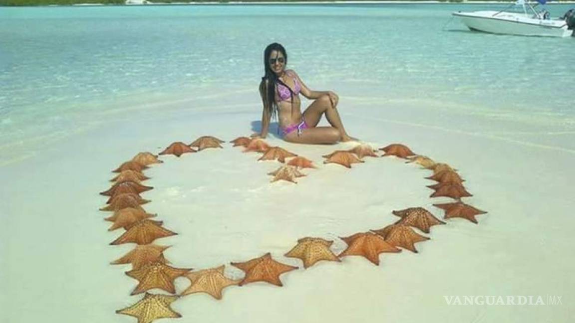 Arde Facebook, chica mata 31 estrellas de mar para posar en una foto