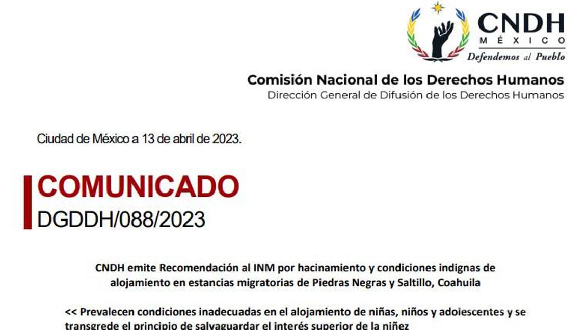 $!El comunicado fue publicado y enviado a las autoridades competentes para tomar en cuenta sus recomendaciones.