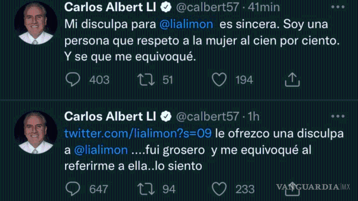 $!‘Ella se lo buscó y lo merece’... tunden a Carlos Albert por opinión sobre Lía Limón