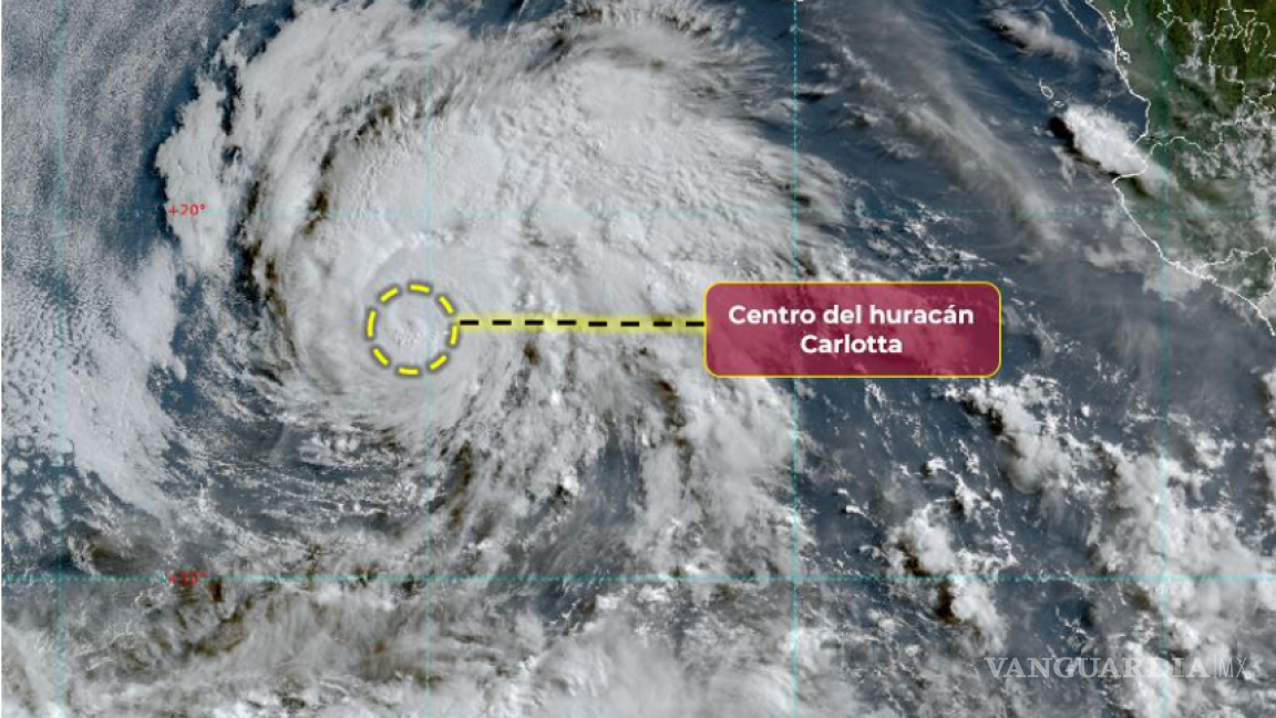 ‘Carlotta’ ya es un huracán categoría 1 en el Pacífico, esta es su trayectoria
