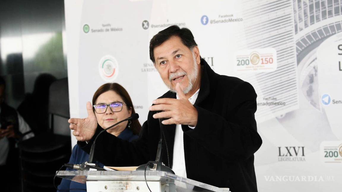 $!Gerardo Fernández Noroña, presidente de la mesa directiva del Senado, anunció que recibió la minuta con proyecto de la reforma judicial.