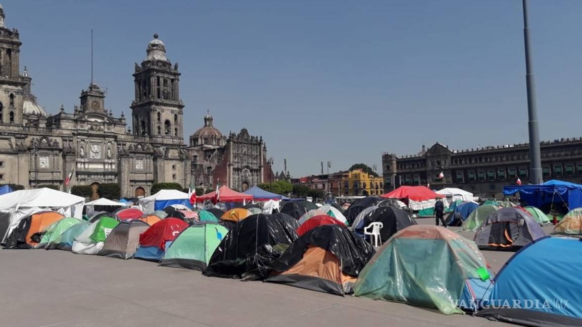 Manifestantes anti-AMLO consideran dejar el Zócalo