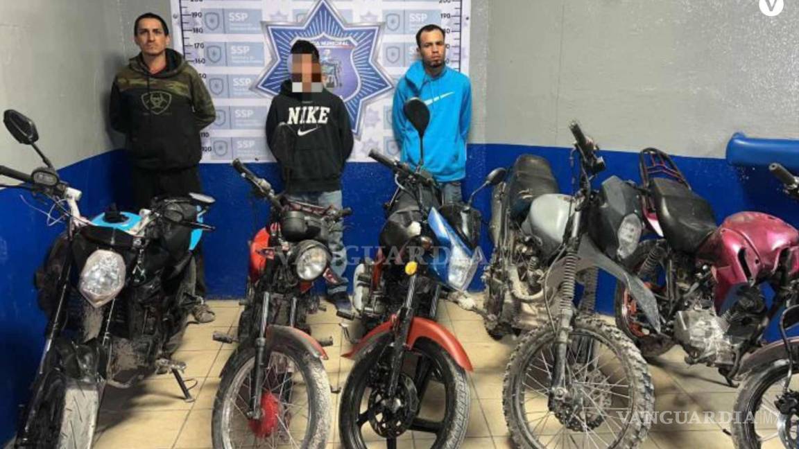 Cae banda de roba motos tras operativo de la Policía de Monclova; aseguran droga y vehículos