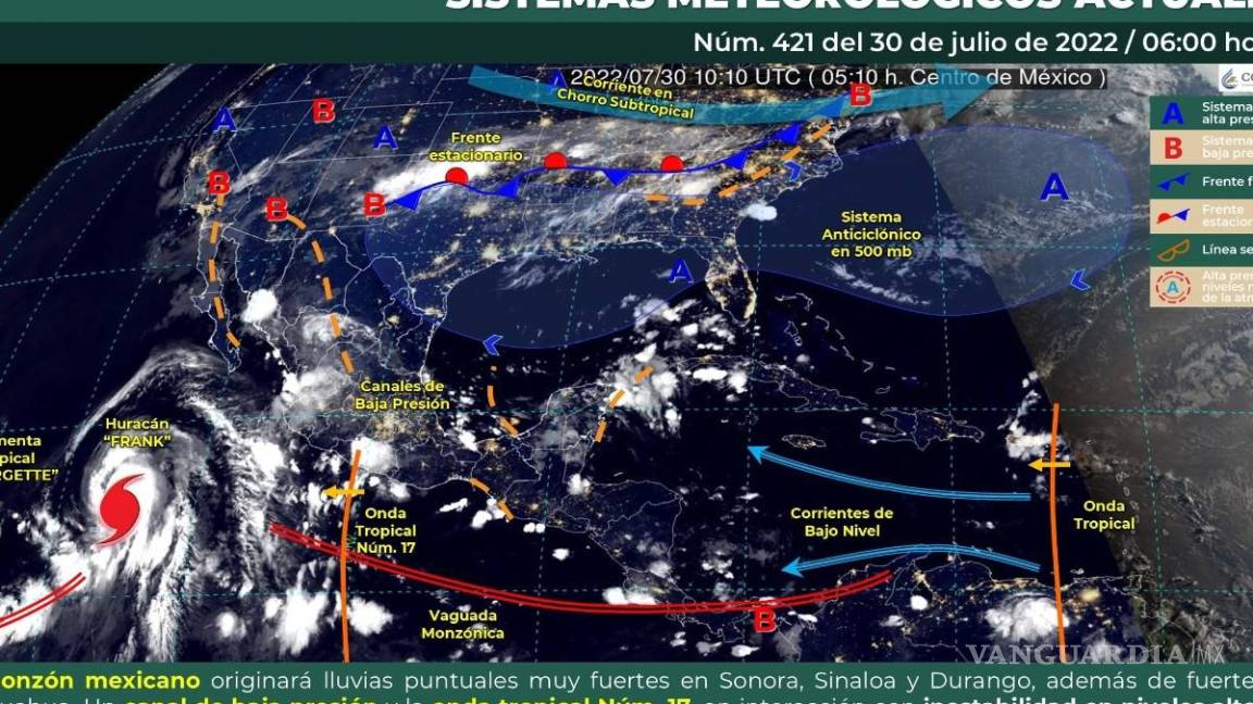 Pese al monzón, canícula no cede: continuará ambiente muy caluroso en norte de México