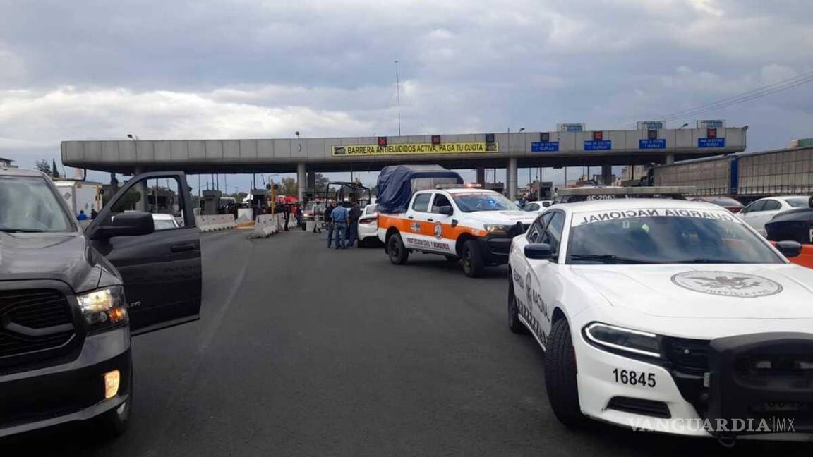 Balacera deja tres detenidos en la autopista México-Pirámides