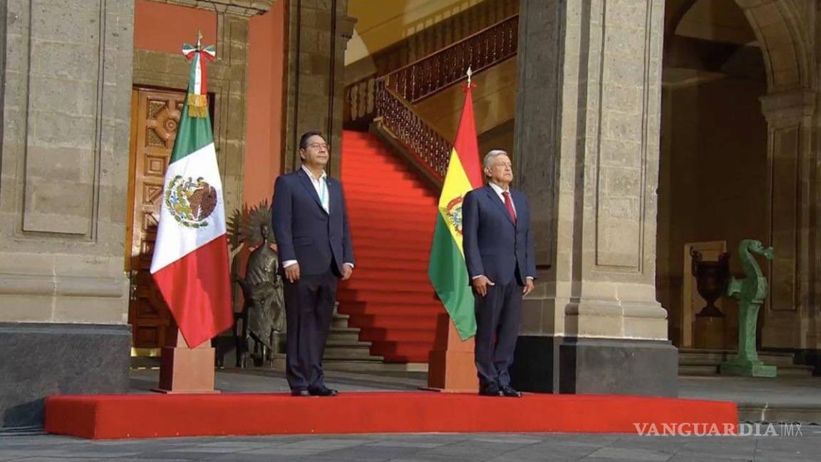 AMLO recibe en Palacio Nacional a Luis Arce, presidente de Bolivia