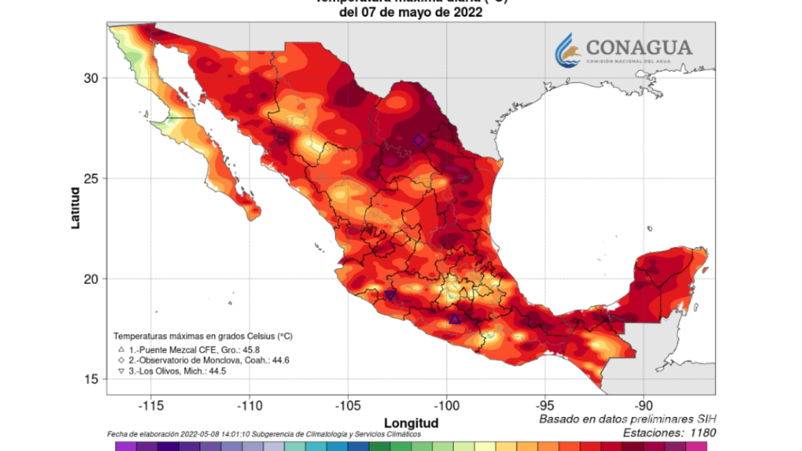 Coahuila, de los estados más calurosos este fin de semana; Monclova fue segundo lugar a nivel nacional con 44.6°