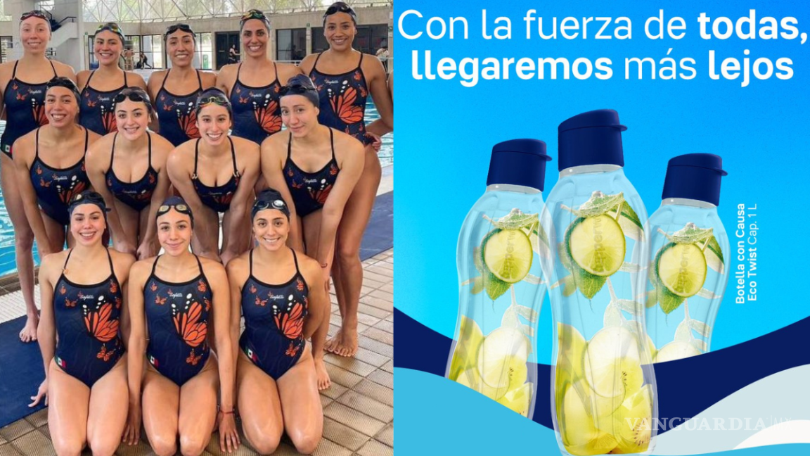 ‘Ninguna nada sola’; Tupperware lanza botella especial para apoyar a la Selección Mexicana de Natación Artística