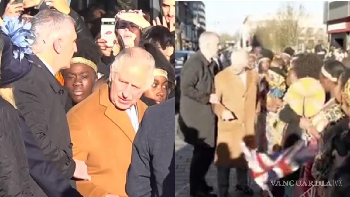 ¡Otra vez! Arrestan a sujeto por lanzarle un huevo al Rey Carlos III (video)