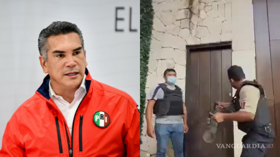 Vuelven a catear casa de ‘Alito’ Moreno en Campeche; autoridades derriban puerta (video)