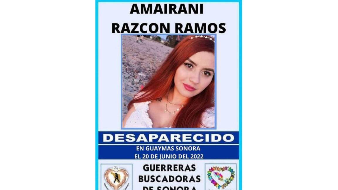 Sonora: localizan sin vida a Amairani; joven desaparecida en Guaymas