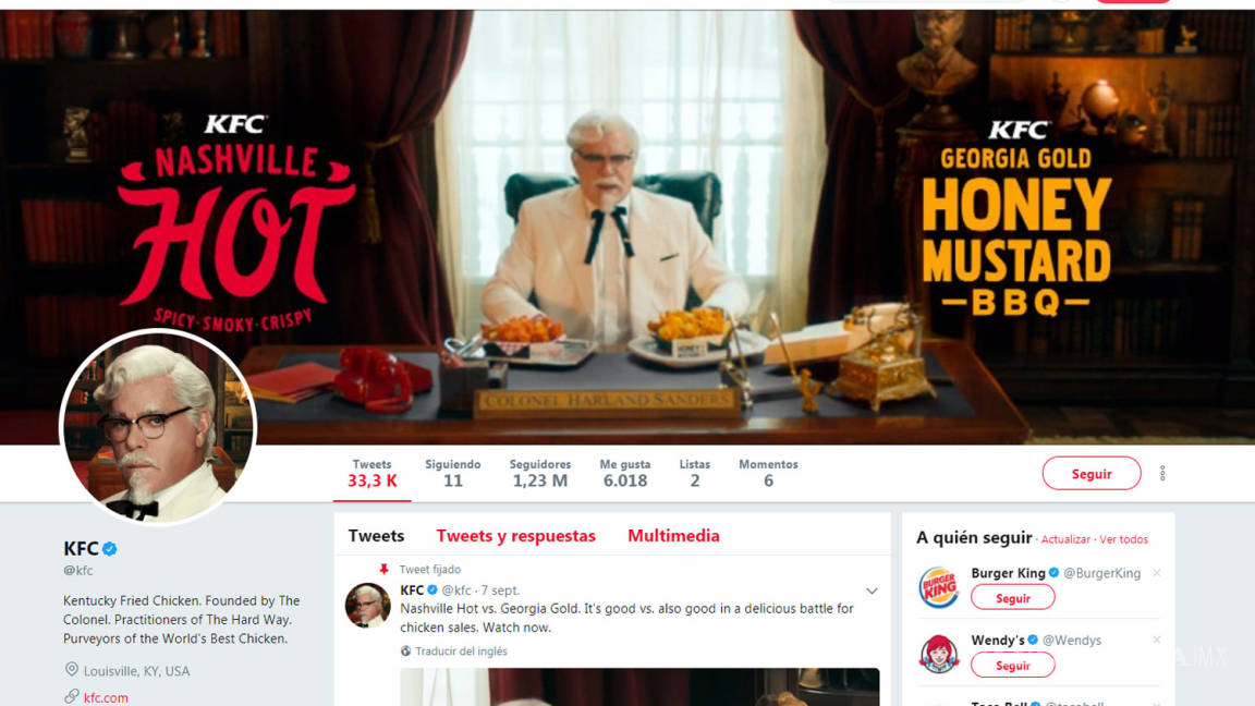 ¿Por qué KFC sólo sigue a 11 personas en Twitter?