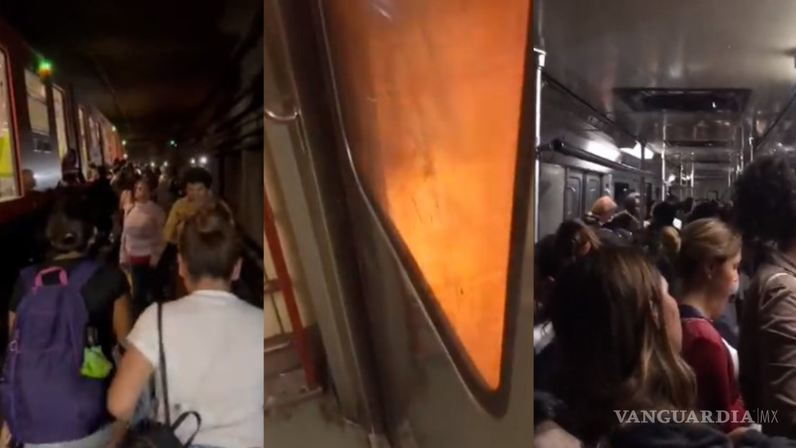 Otra vez el Metro: Tras cortocircuito, usuarios desalojan la Línea 3... ¡Por las vías!