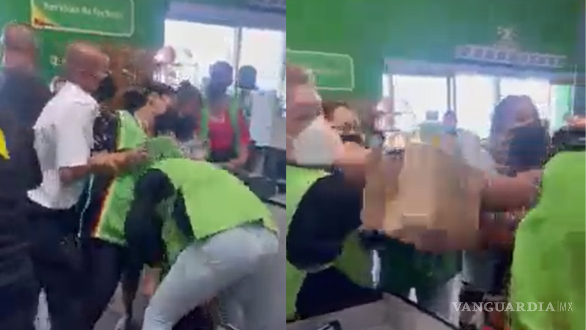 Se pelean empleada y clienta de Bodega Aurrerá en Torreón, por supuesta  infidelidad (video)