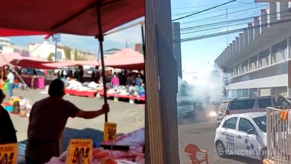 Se desata balacera en tianguis de Cuatitlán Izcalli; hay dos heridos (video)