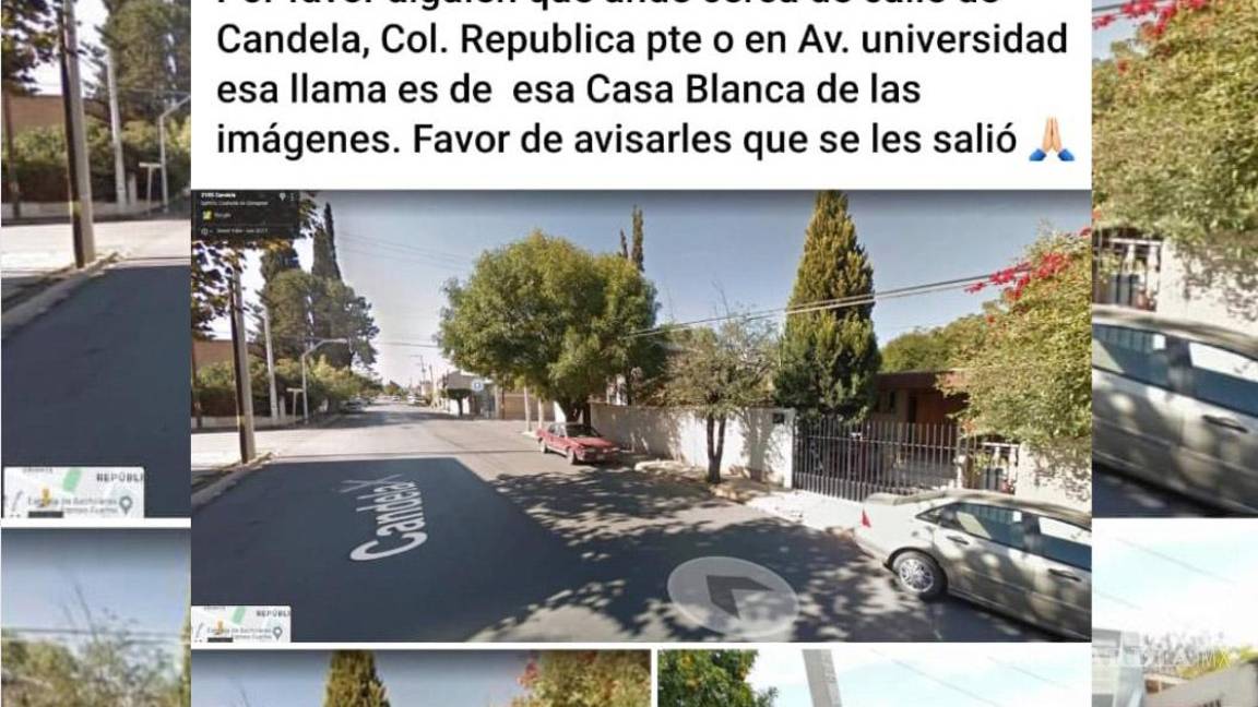 $!Saltillo: Se les vuelve a escapar la llama; es vista en la colonia República
