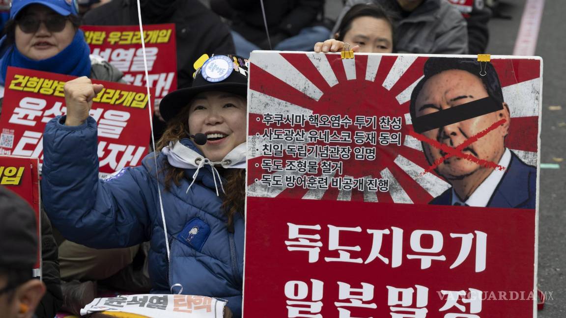 $!Aspectos de las protestas en Corea del Sur en contra de la promulgación de ley marcial.