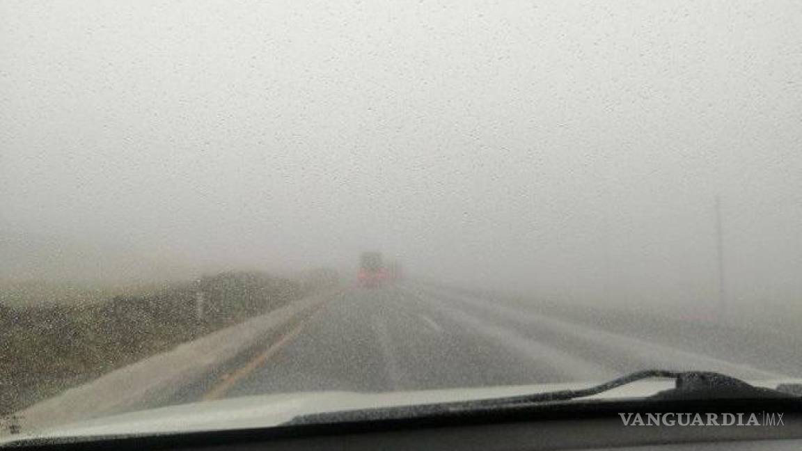Reportan lluvia ligera en algunos puntos de la Autopista Saltillo-Monterrey