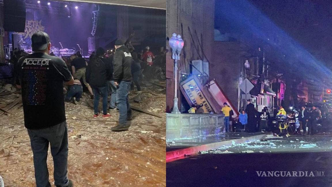 Colapsa techo de teatro durante concierto de heavy metal en EU; reportan un muerto y 28 heridos